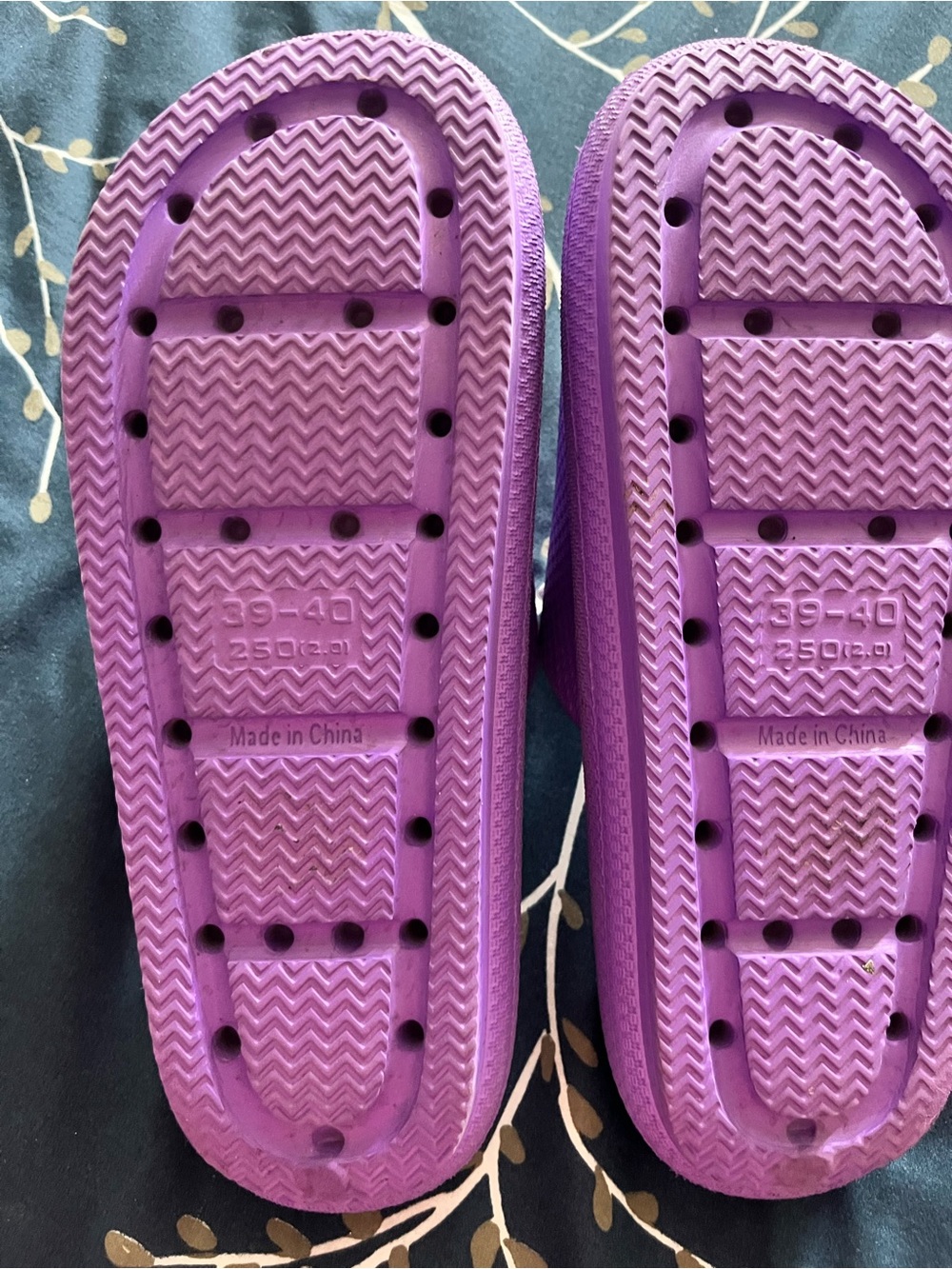 Call It Spring Purple Slide Sandals - Picture 3 of 4